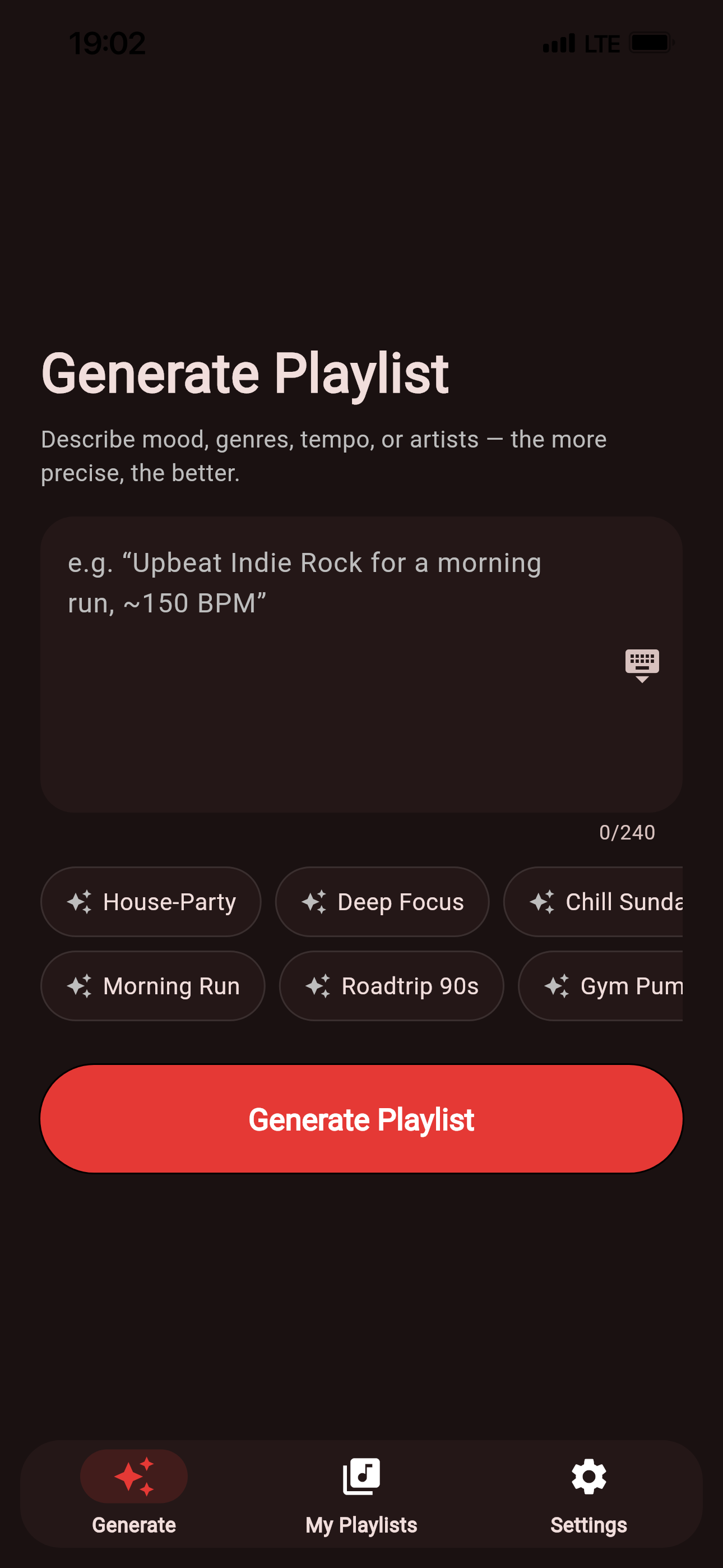 Generate playlist