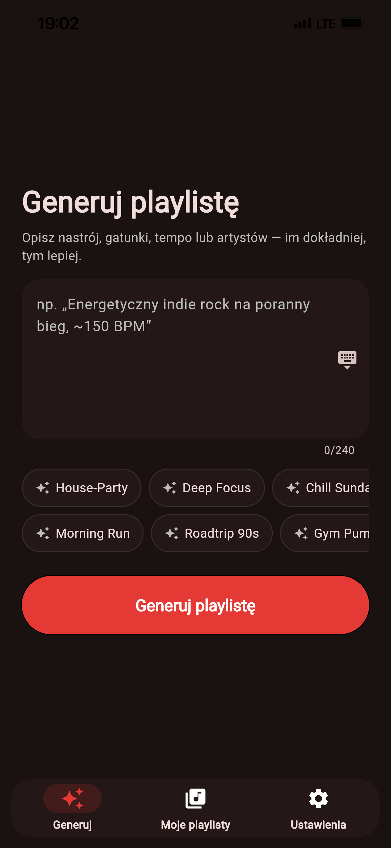 Generuj playlistę